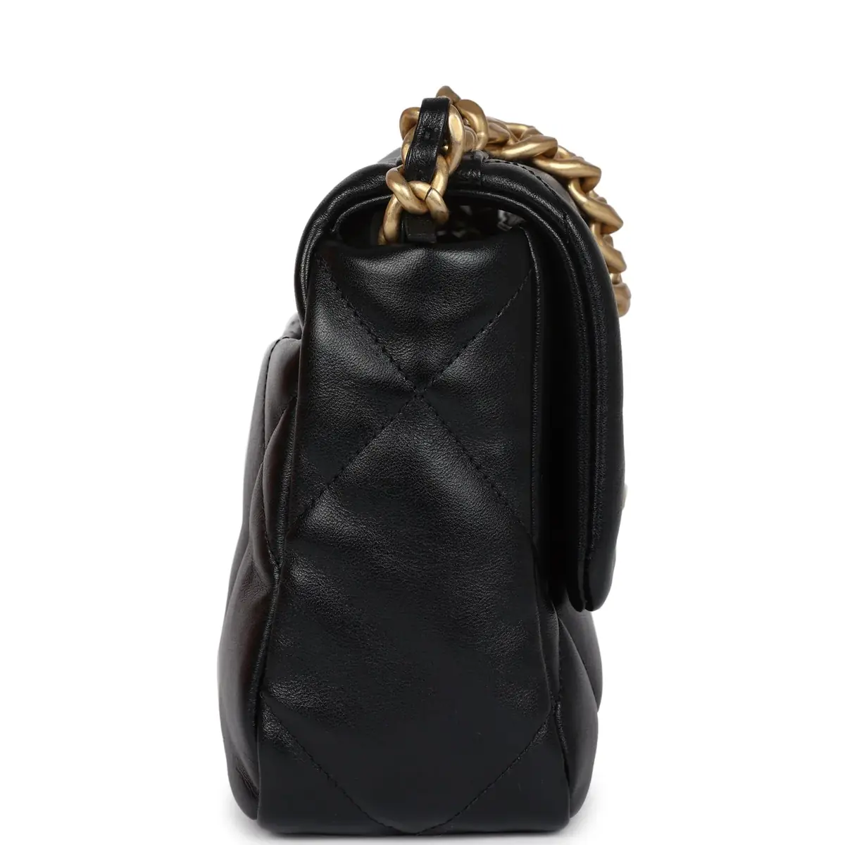 Chanel Chanel Medium 19 Flap Bag Black Lambskin Mixed Metal Hardware | Thumbnail 3