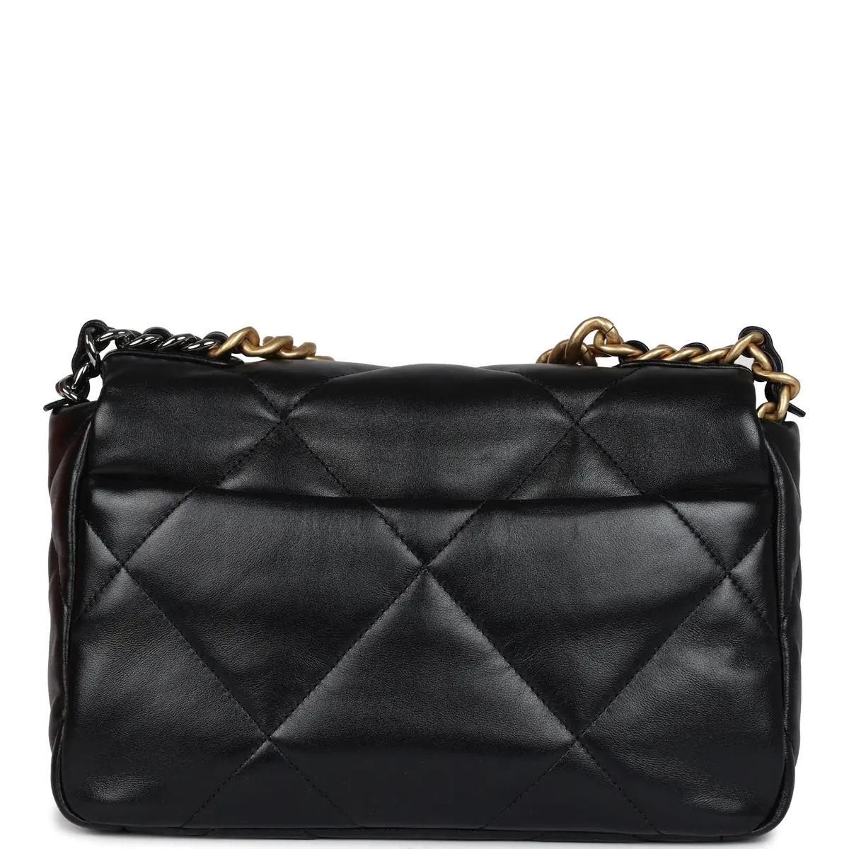 Chanel Chanel Medium 19 Flap Bag Black Lambskin Mixed Metal Hardware | Thumbnail 4