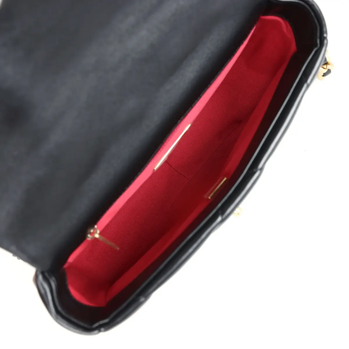 Chanel Chanel Medium 19 Flap Bag Black Lambskin Mixed Metal Hardware | Thumbnail 8