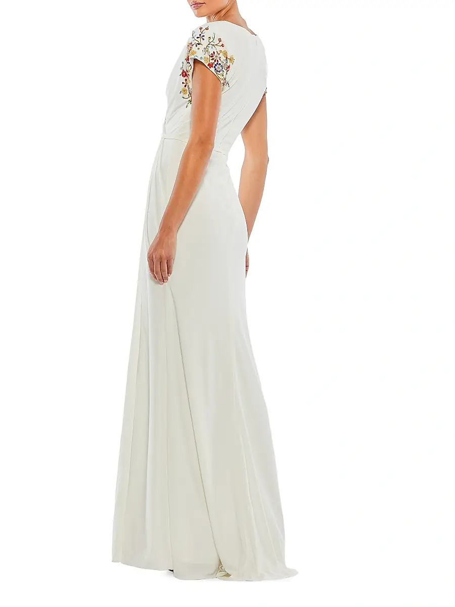 Mac Duggal Women's Embellished Wrap Gown | Thumbnail 6