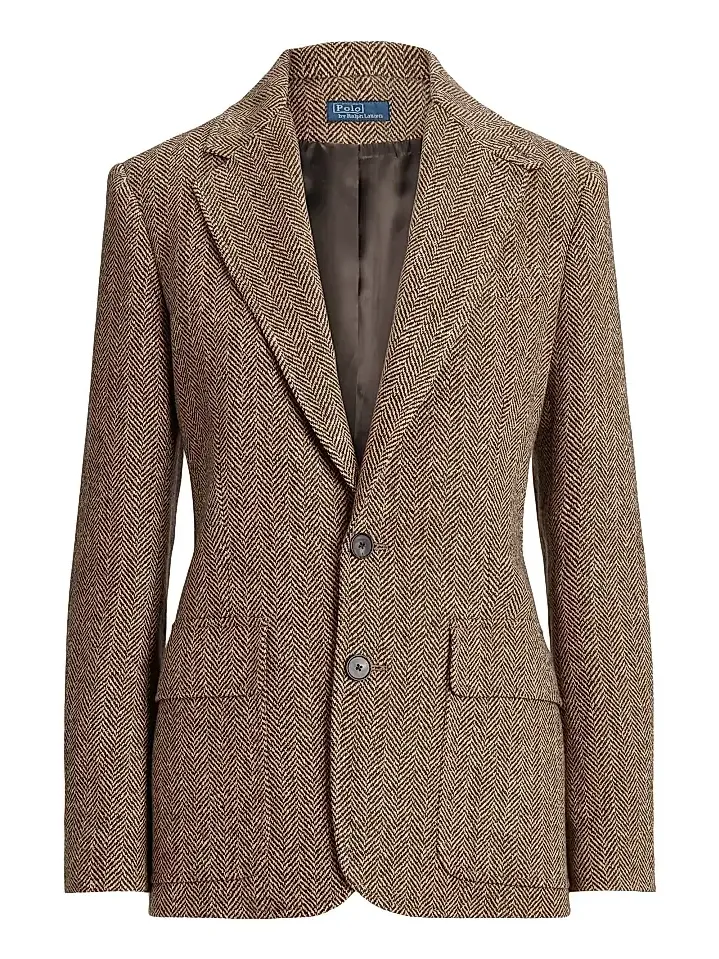 Polo Ralph Lauren Women's Herringbone Linen-Blend Blazer