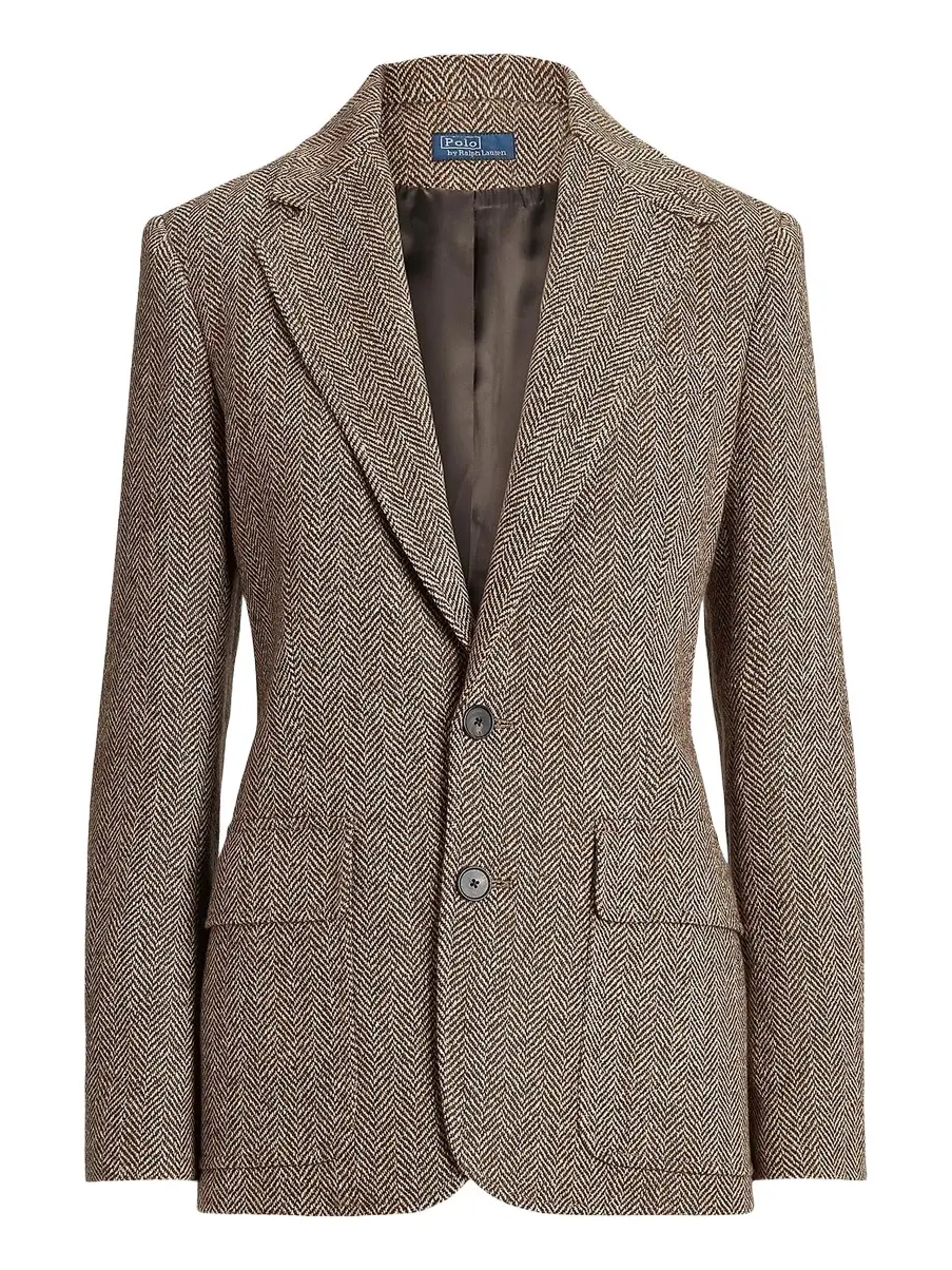 Polo Ralph Lauren Women's Herringbone Linen-Blend Blazer