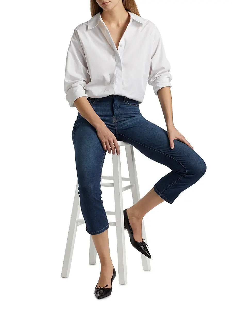 GOOD AMERICAN Women's Good Legs Flared Crop Jeans | Thumbnail 2 GOOD AMERICAN Women's Good Legs Flared Crop Jeans | Thumbnail 2