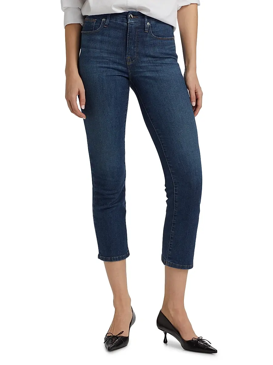 GOOD AMERICAN Women's Good Legs Flared Crop Jeans | Thumbnail 3 GOOD AMERICAN Women's Good Legs Flared Crop Jeans | Thumbnail 3