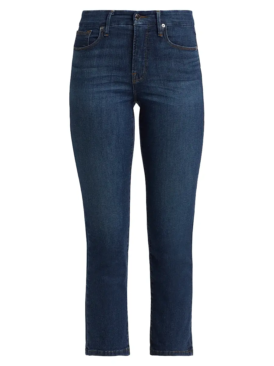 Good American Women's Good Legs Flared Crop Jeans - Blue | Image 1 Good American Women's Good Legs Flared Crop Jeans - Blue | Image 1