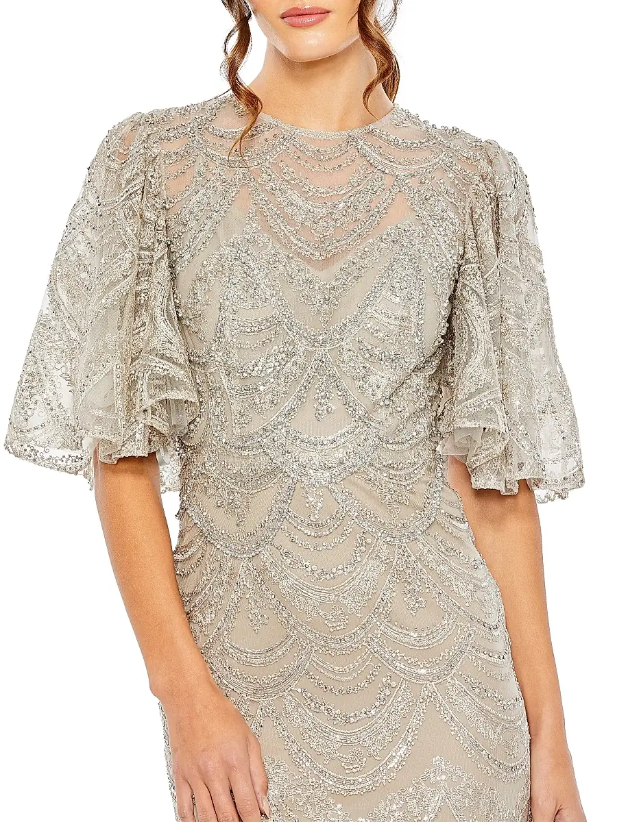 Mac Duggal Women's Embroidered Lace Gown | Thumbnail 3 Mac Duggal Women's Embroidered Lace Gown | Thumbnail 3