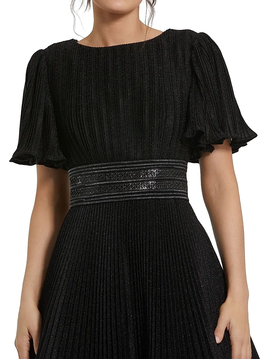 Mac Duggal Women's Pleated Georgette Ball Gown | Thumbnail 3