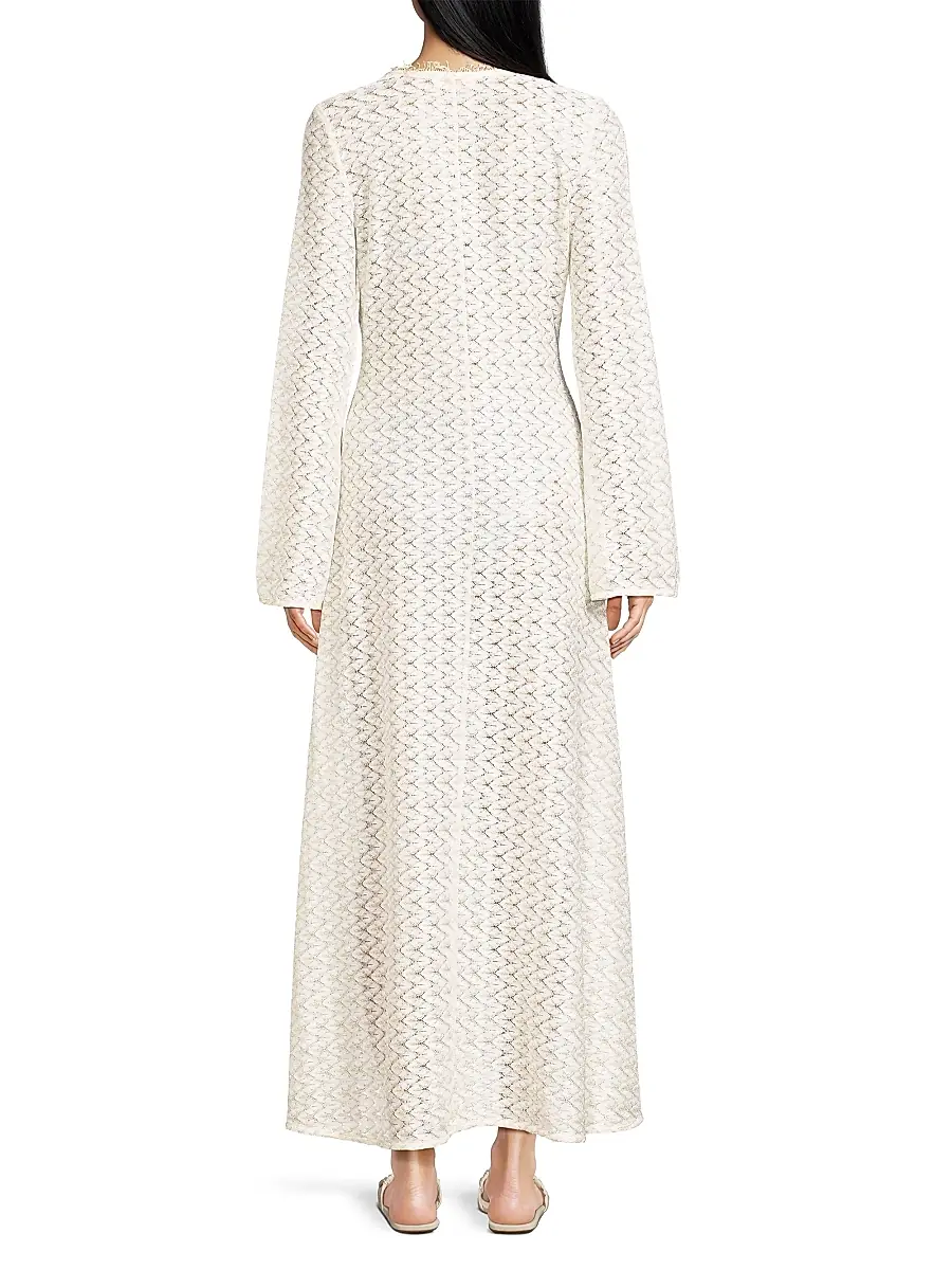 Ramy Brook Women's Fatima Metallic Chevron Caftan | Thumbnail 5