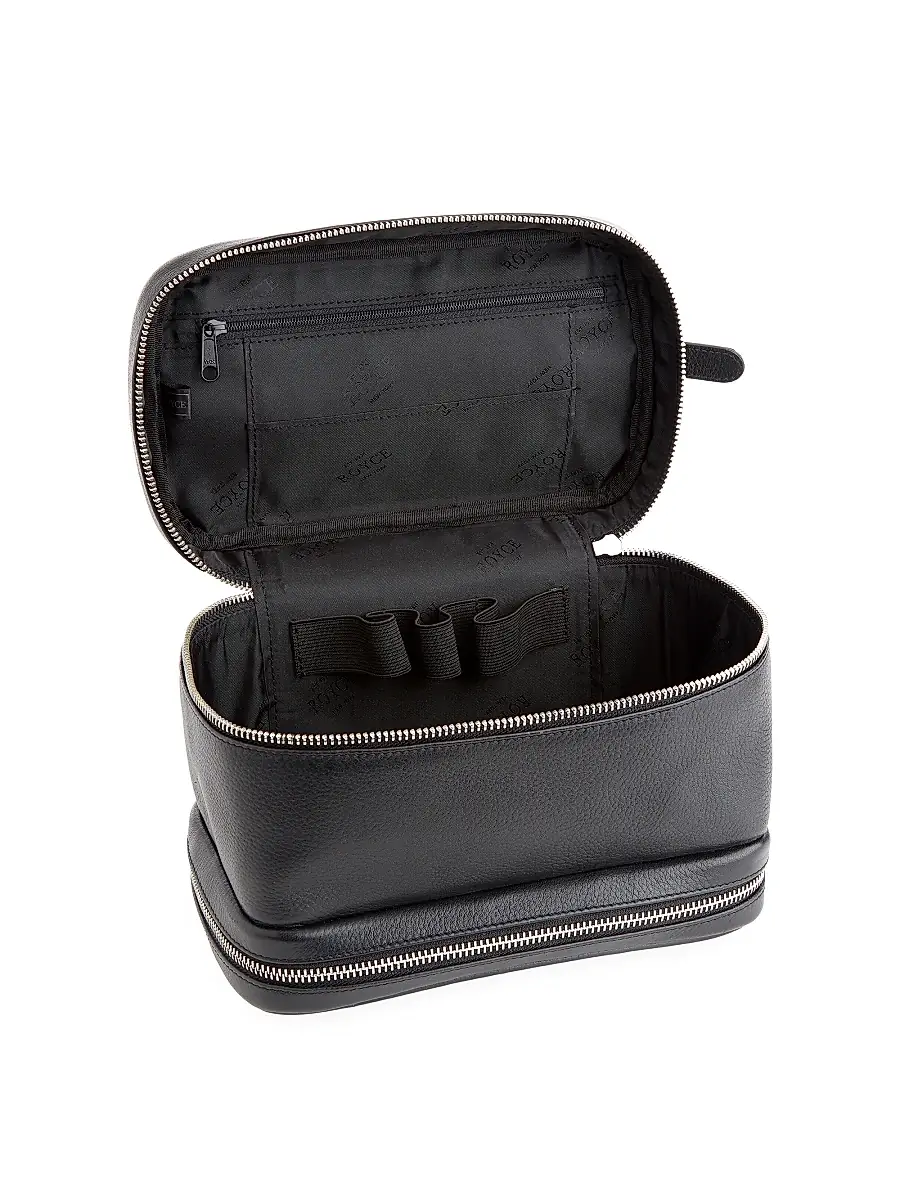 Royce New York Women's Makeup Bag Leather Train Case | Thumbnail 4