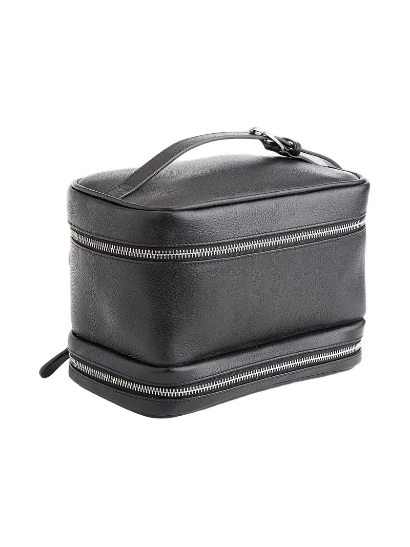 Royce New York Women's Makeup Bag Leather Train Case