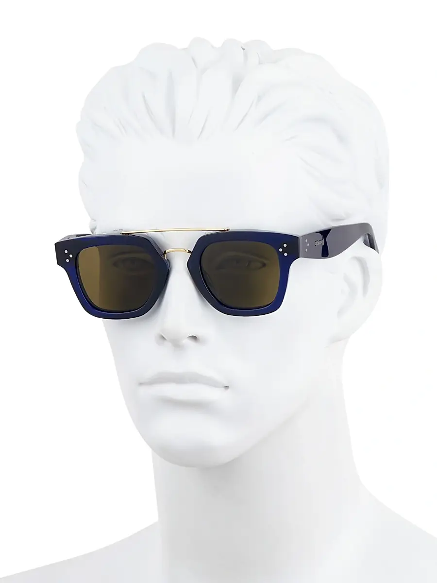 Celine Men's 47MM Plastic Square Sunglasses | Thumbnail 4