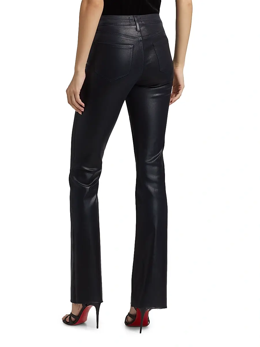 L'Agence Women's Ruth Coated High-Rise Straight Jeans | Thumbnail 5