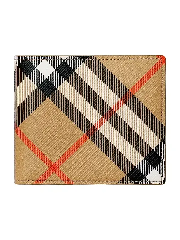 Men's Check Bifold Wallet Men's Check Bifold Wallet
