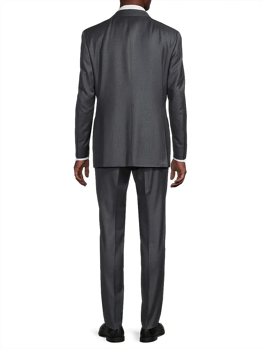 Canali Men's Wool Single-Breasted Suit - Dark Grey | Thumbnail 5