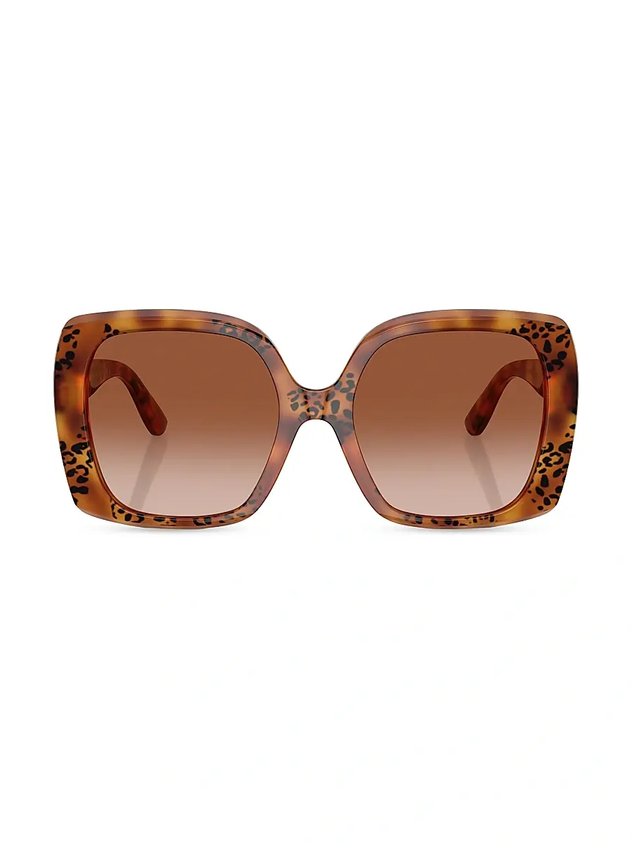 Dolce & Gabbana Women's 56MM Square Sunglasses - Gradient Brown Light Havana | Thumbnail 2 Dolce & Gabbana Women's 56MM Square Sunglasses - Gradient Brown Light Havana | Thumbnail 2