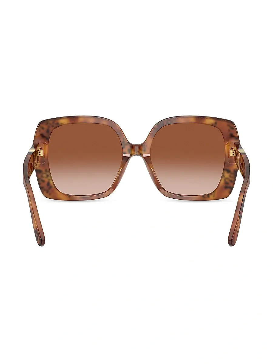 Dolce & Gabbana Women's 56MM Square Sunglasses - Gradient Brown Light Havana | Thumbnail 4 Dolce & Gabbana Women's 56MM Square Sunglasses - Gradient Brown Light Havana | Thumbnail 4