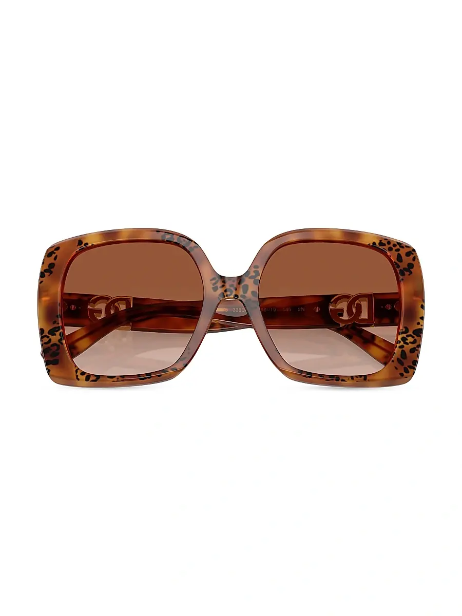 Dolce & Gabbana Women's 56MM Square Sunglasses - Gradient Brown Light Havana | Thumbnail 5 Dolce & Gabbana Women's 56MM Square Sunglasses - Gradient Brown Light Havana | Thumbnail 5