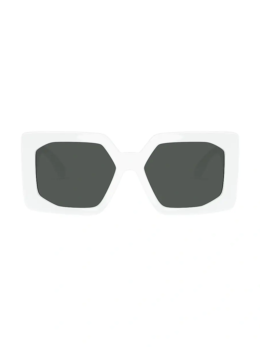 Versace Women's Medusa Biggie 55MM Square Sunglasses - White Gold Black | Thumbnail 2 Versace Women's Medusa Biggie 55MM Square Sunglasses - White Gold Black | Thumbnail 2
