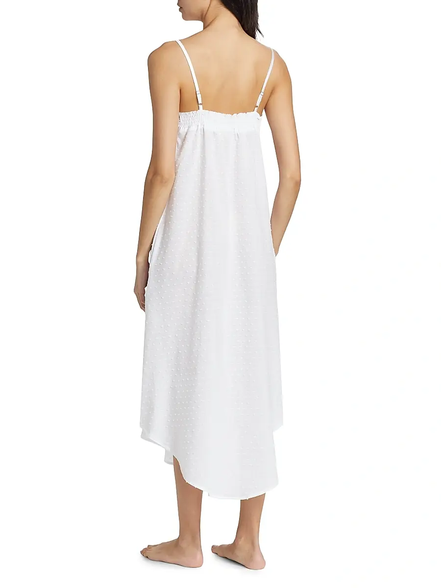 Papinelle Women's Lace-Trimmed Swiss Dot Cotton Nightgown | Thumbnail 5 Papinelle Women's Lace-Trimmed Swiss Dot Cotton Nightgown | Thumbnail 5