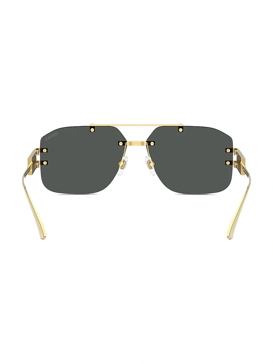 Versace Men's 60MM Rectangular Sunglasses | Thumbnail 4 Versace Men's 60MM Rectangular Sunglasses | Thumbnail 4