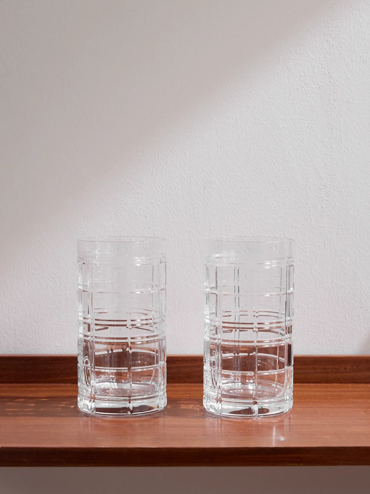 Ralph Lauren Home Hudson Plaid Set of Two Highball Crystal Glasses - Men