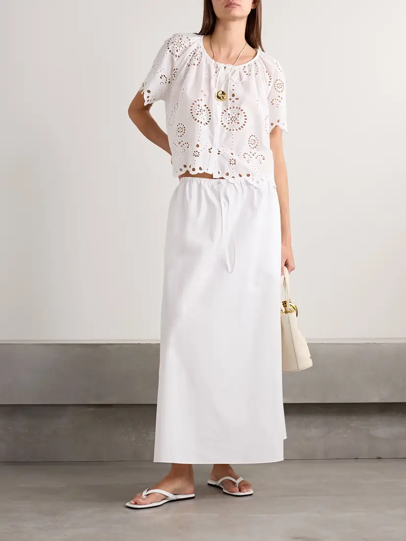 Matteau Organic Cotton-poplin Midi Skirt | Thumbnail 2 Matteau Organic Cotton-poplin Midi Skirt | Thumbnail 2