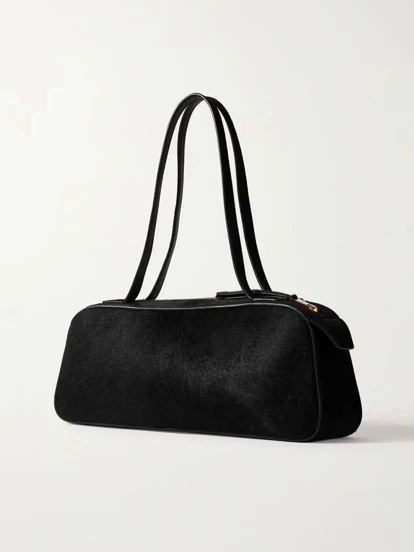 Khaite Simona Leather-trimmed Calf Hair Shoulder Bag | Thumbnail 3 Khaite Simona Leather-trimmed Calf Hair Shoulder Bag | Thumbnail 3