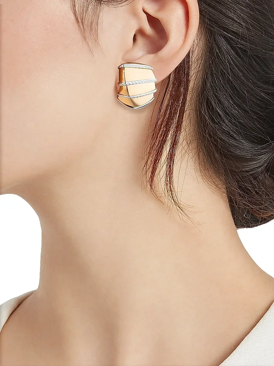 Vhernier Women's Ardis Two-Tone 18K Gold & 1.45 TCW Diamond Clip-On Earrings | Thumbnail 2 Vhernier Women's Ardis Two-Tone 18K Gold & 1.45 TCW Diamond Clip-On Earrings | Thumbnail 2