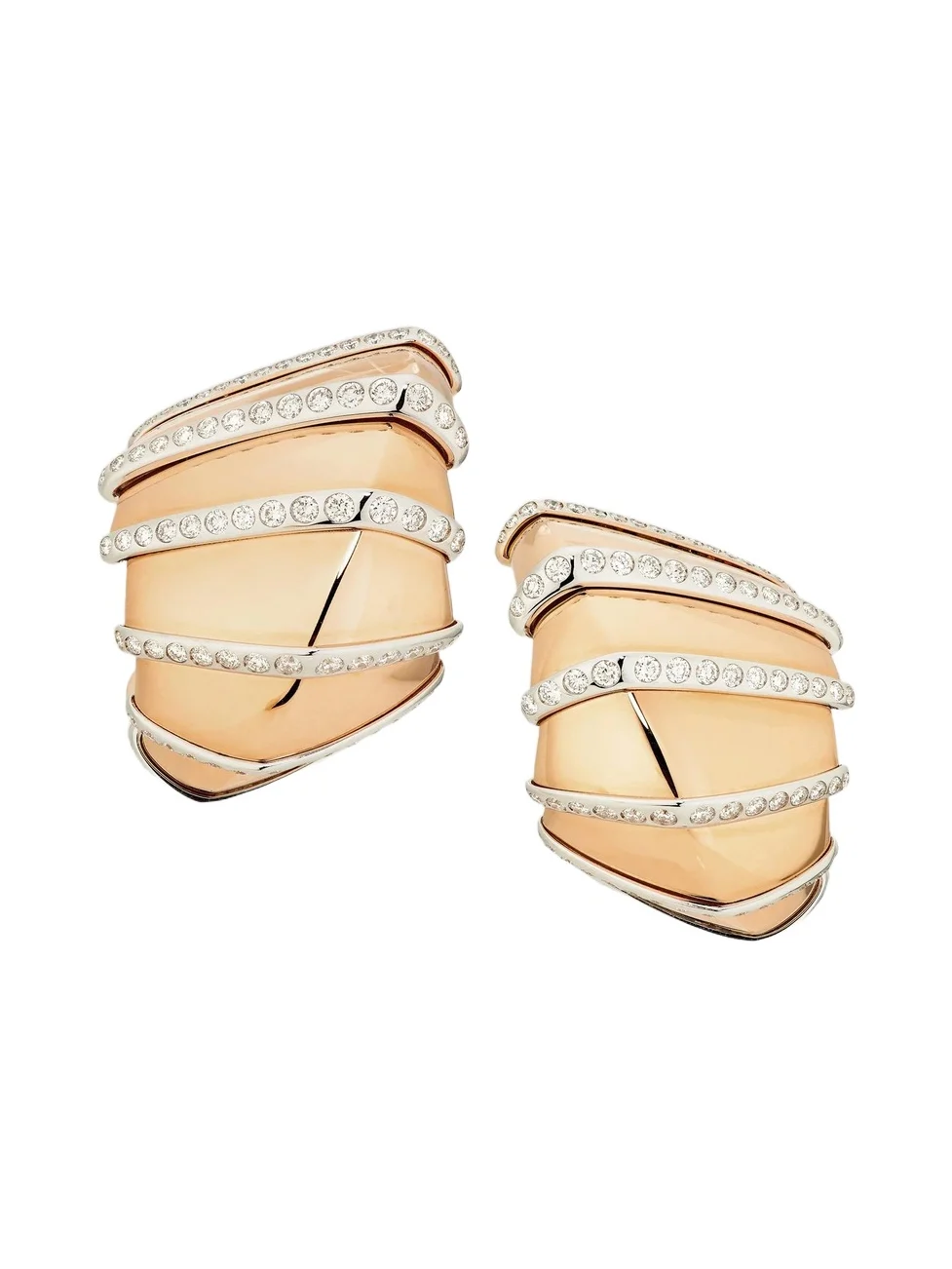 Women's Ardis Two-Tone 18K Gold & 1.45 TCW Diamond Clip-On Earrings Women's Ardis Two-Tone 18K Gold & 1.45 TCW Diamond Clip-On Earrings