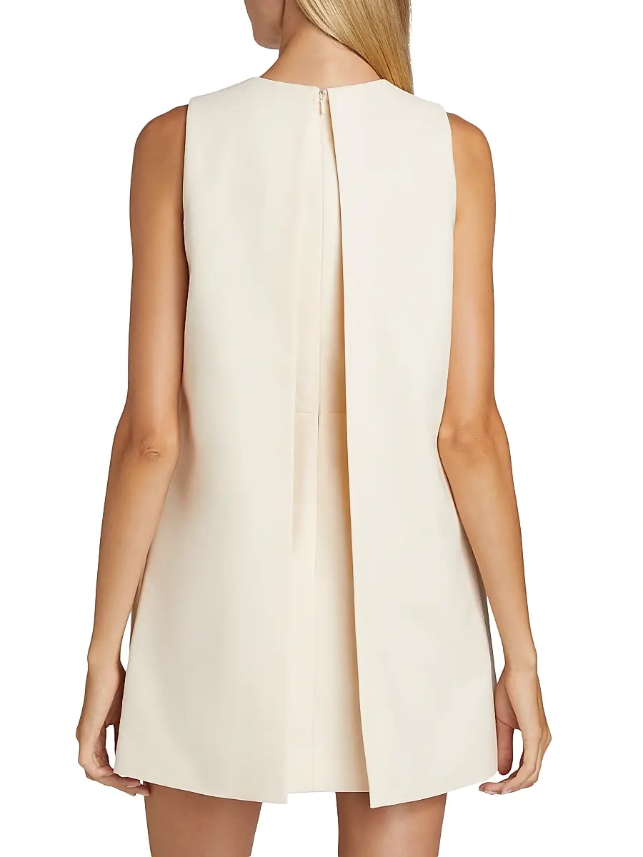Brandon Maxwell Women's The Cory Split-Front Crêpe Minidress | Thumbnail 5 Brandon Maxwell Women's The Cory Split-Front Crêpe Minidress | Thumbnail 5
