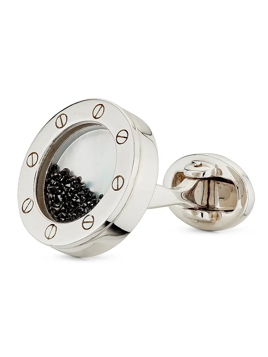 Jan Leslie Men's Sterling Silver, Black Onyx & 0.22 TCW Diamond Cufflinks | Thumbnail 2 Jan Leslie Men's Sterling Silver, Black Onyx & 0.22 TCW Diamond Cufflinks | Thumbnail 2