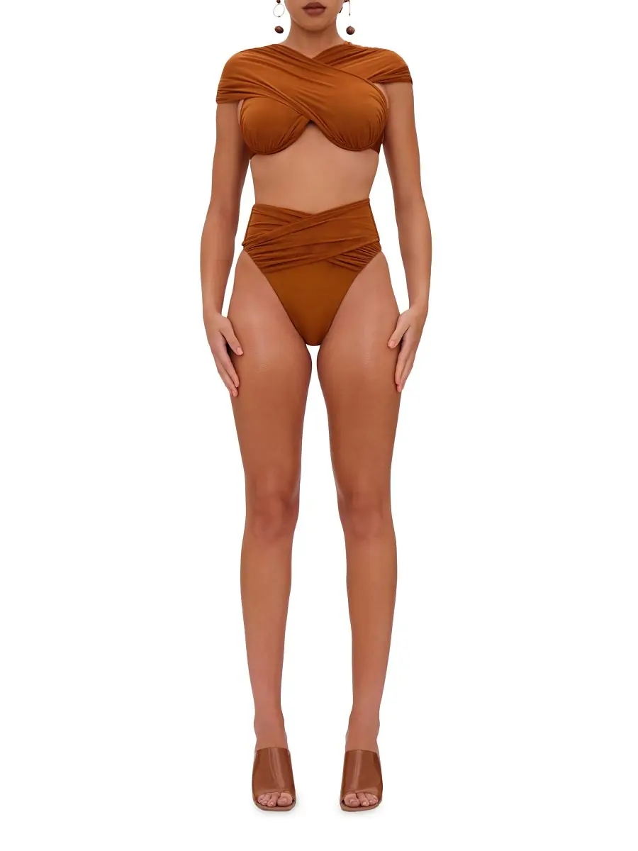 Women's Ubu Cross-Over Bikini Top - Sand Women's Ubu Cross-Over Bikini Top - Sand