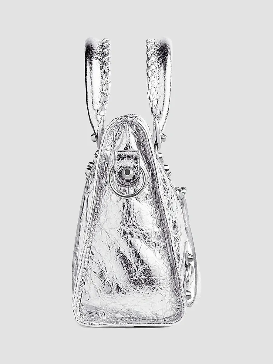 Balenciaga Women's Le City Small Top Handle Metallized Bag | Thumbnail 5 Balenciaga Women's Le City Small Top Handle Metallized Bag | Thumbnail 5