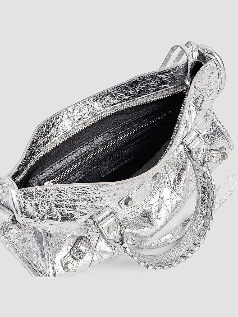 Balenciaga Women's Le City Small Top Handle Metallized Bag | Thumbnail 7 Balenciaga Women's Le City Small Top Handle Metallized Bag | Thumbnail 7