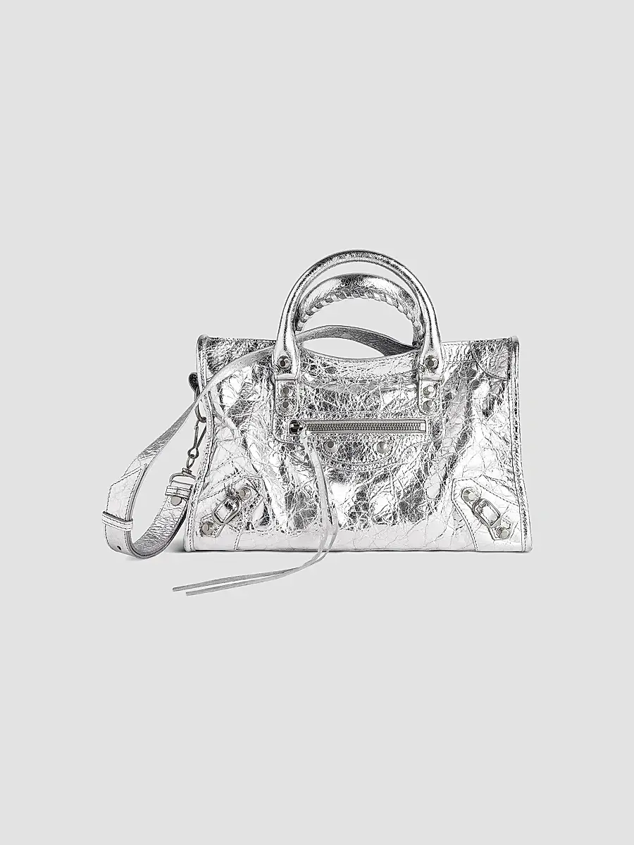 Balenciaga Women's Le City Small Top Handle Metallized Bag | Thumbnail 9 Balenciaga Women's Le City Small Top Handle Metallized Bag | Thumbnail 9