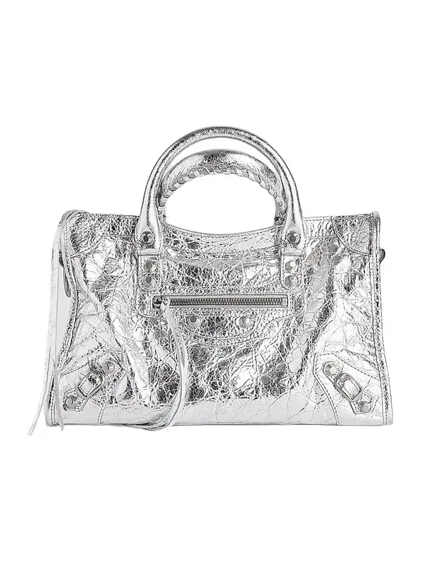Women's Le City Small Top Handle Metallized Bag Women's Le City Small Top Handle Metallized Bag