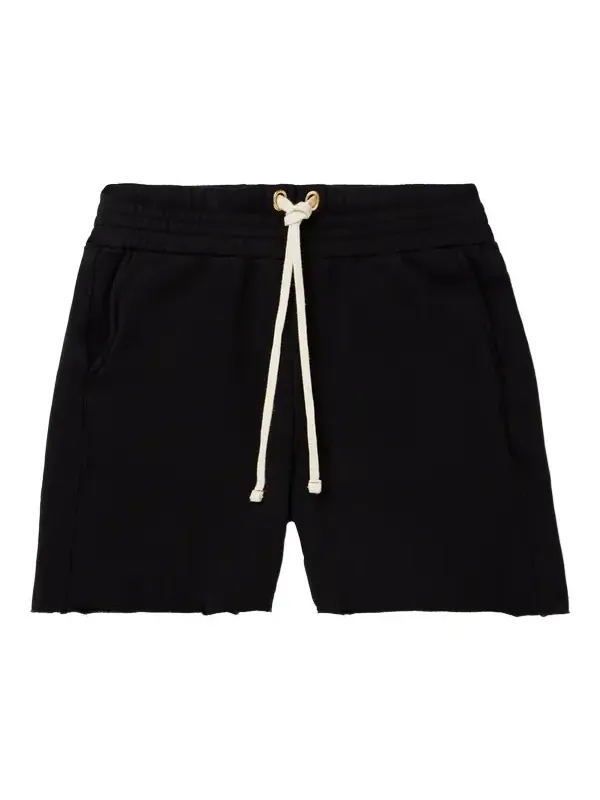 Les Tien Straight-Leg Heavyweight Structured-Fleece Cotton-Jersey Drawstring Shorts - Men