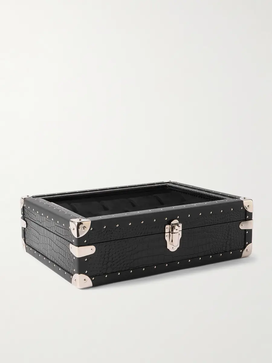Rapport London 10-Piece Croc-Effect Leather Watch Box - Men | Thumbnail 2 Rapport London 10-Piece Croc-Effect Leather Watch Box - Men | Thumbnail 2