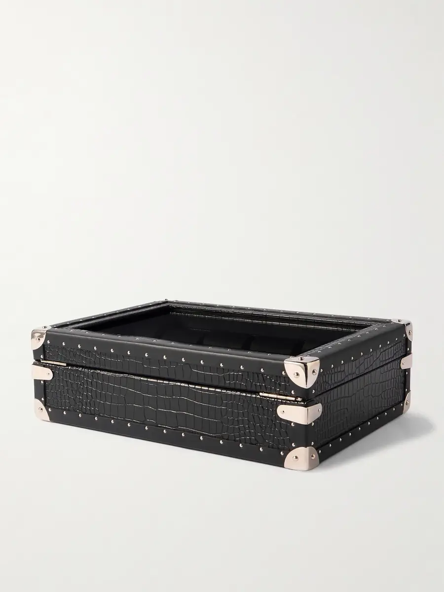 Rapport London 10-Piece Croc-Effect Leather Watch Box - Men | Thumbnail 3 Rapport London 10-Piece Croc-Effect Leather Watch Box - Men | Thumbnail 3