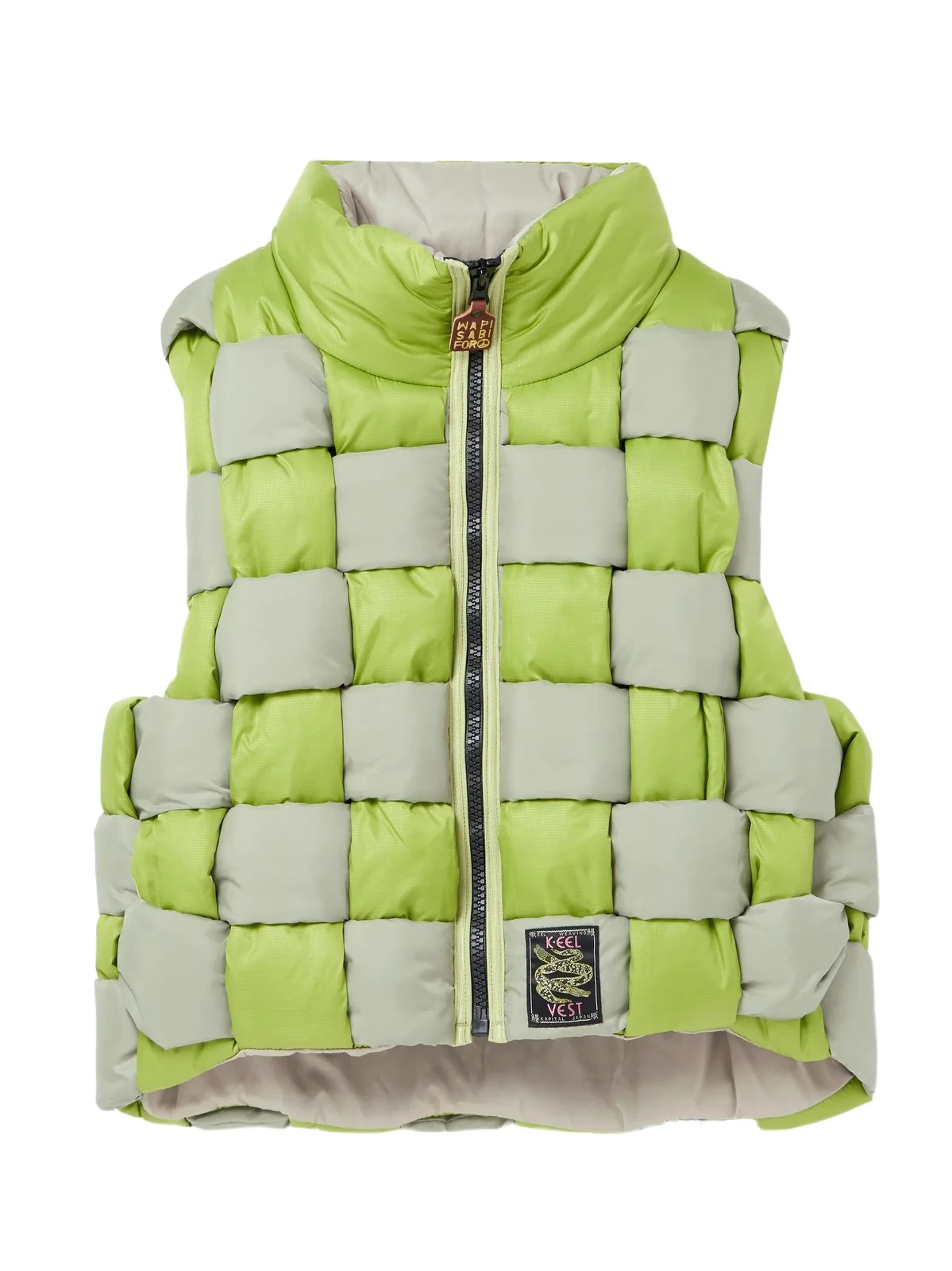 KAPITAL Cropped Reversible Quilted Padded Shell Gilet - Men