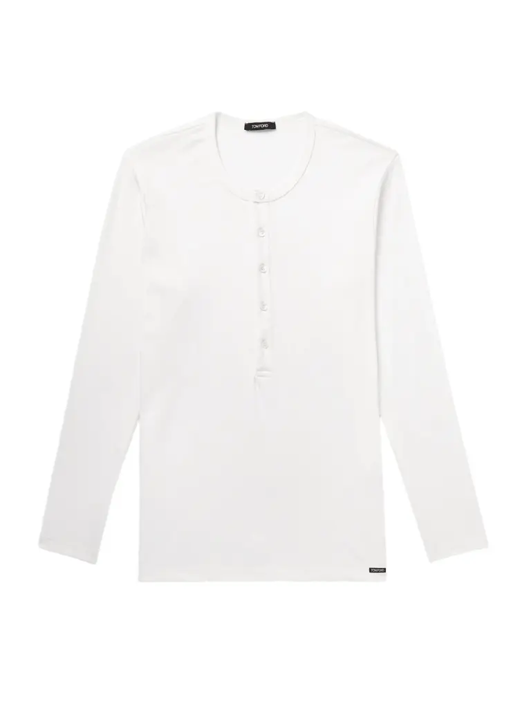 Tom Ford Stretch-Cotton Jersey Henley Pyjama T-Shirt - Men | Image 1 Tom Ford Stretch-Cotton Jersey Henley Pyjama T-Shirt - Men | Image 1