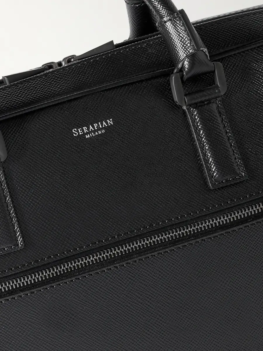 Serapian Evoluzione Cross-Grain Leather Briefcase - Men | Thumbnail 4