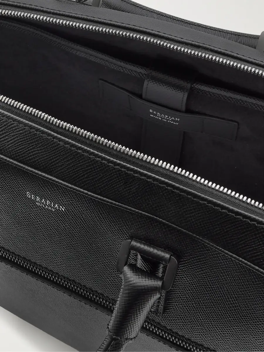 Serapian Evoluzione Cross-Grain Leather Briefcase - Men | Thumbnail 5