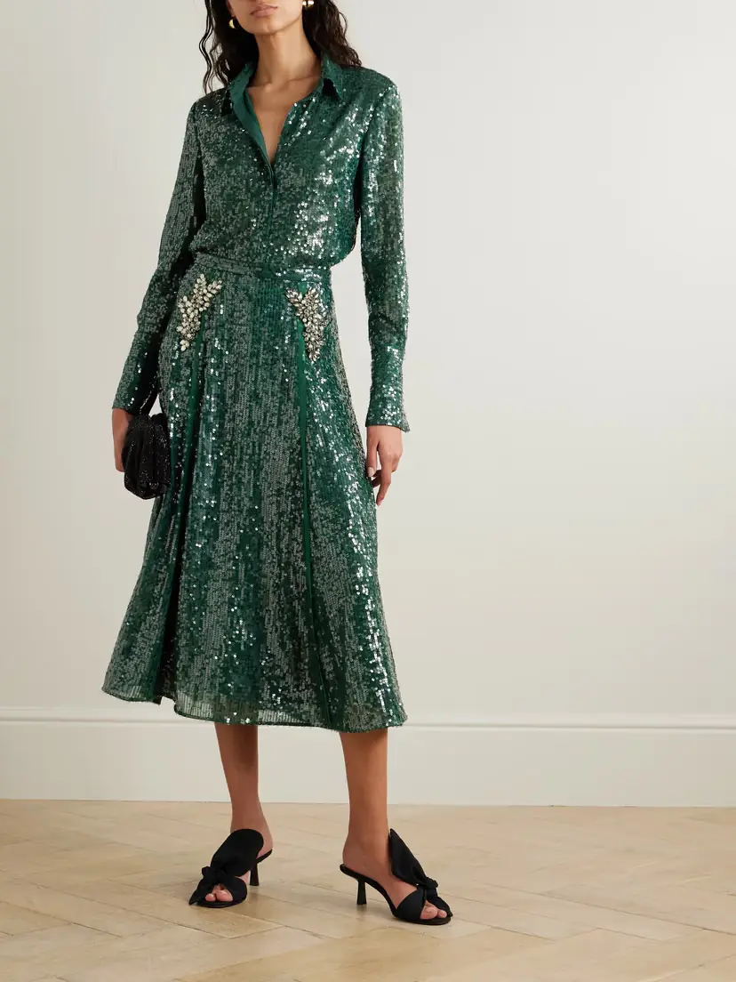 Erdem Sequined Chiffon Shirt | Thumbnail 2