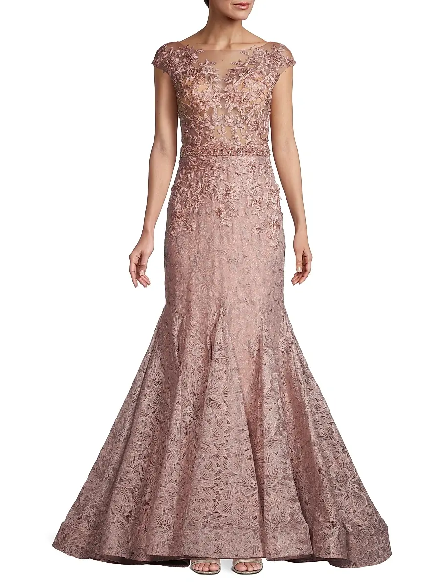 Mac Duggal Women's Beaded Lace Gown | Thumbnail 2 Mac Duggal Women's Beaded Lace Gown | Thumbnail 2