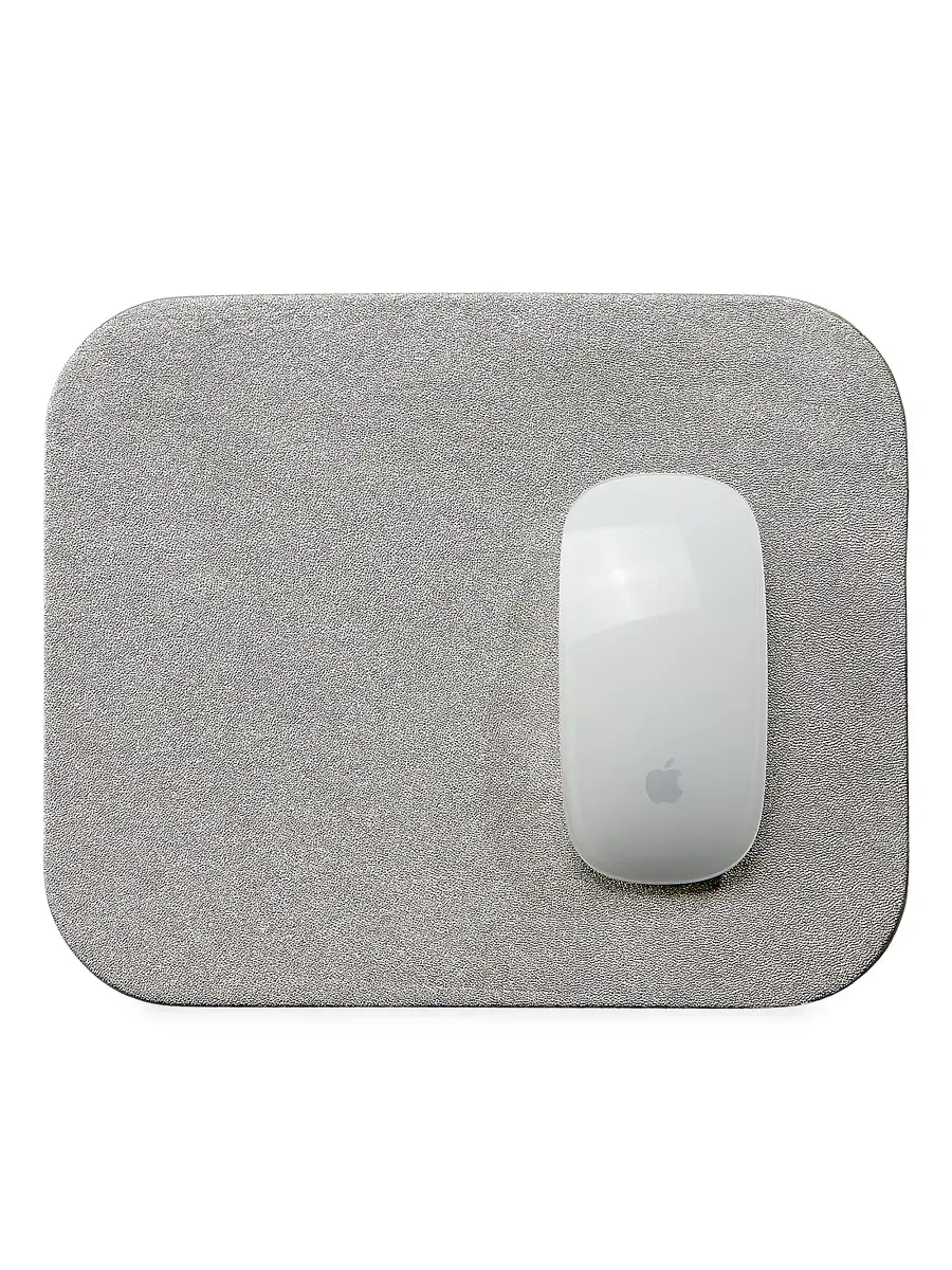 Graphic Image Leather Mouse Pad - Platinum Metallic | Image 1 Graphic Image Leather Mouse Pad - Platinum Metallic | Image 1