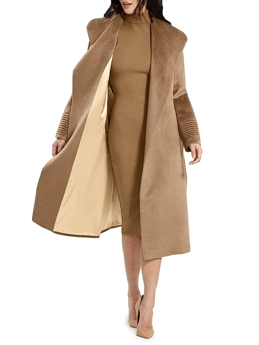 Sentaler Women's Belted Alpaca-Blend Wrap Coat | Thumbnail 2 Sentaler Women's Belted Alpaca-Blend Wrap Coat | Thumbnail 2
