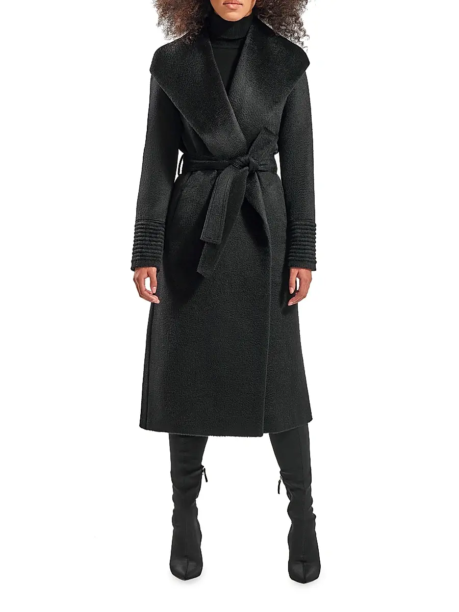 Sentaler Women's Belted Alpaca-Blend Wrap Coat | Thumbnail 3 Sentaler Women's Belted Alpaca-Blend Wrap Coat | Thumbnail 3