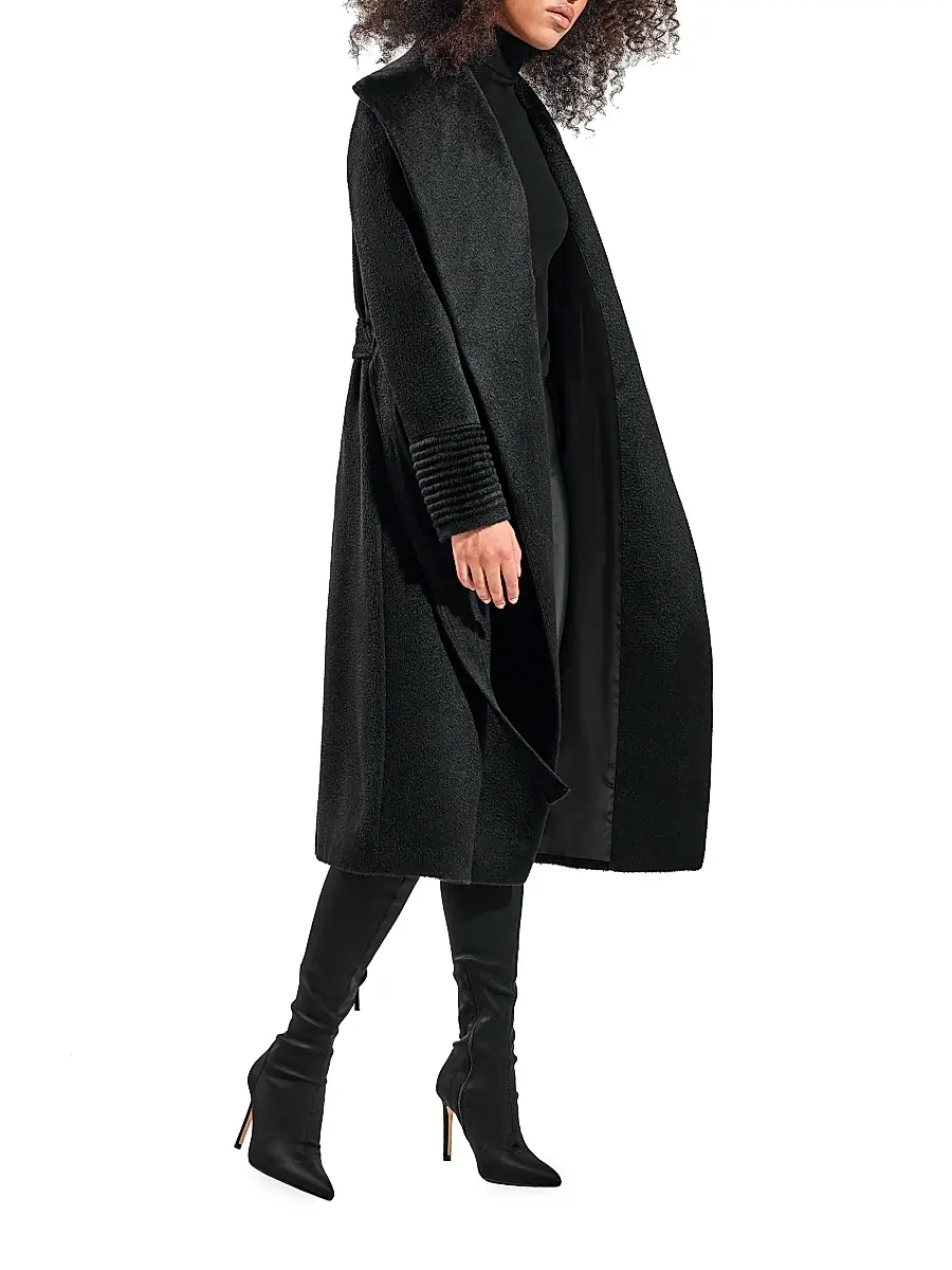 Sentaler Women's Belted Alpaca-Blend Wrap Coat | Thumbnail 7 Sentaler Women's Belted Alpaca-Blend Wrap Coat | Thumbnail 7