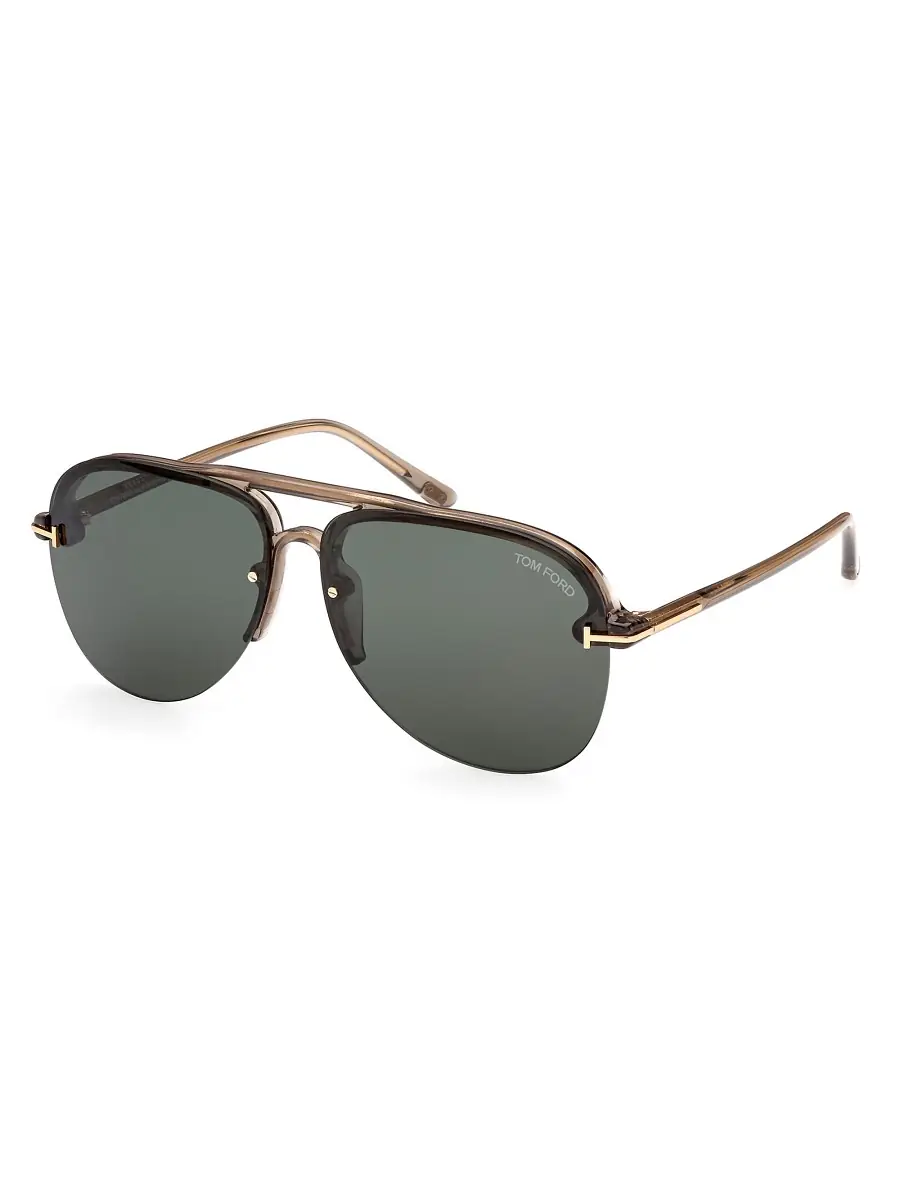 Tom Ford Men's 60MM Pilot Acetate Sunglasses - Champagne | Image 1 Tom Ford Men's 60MM Pilot Acetate Sunglasses - Champagne | Image 1